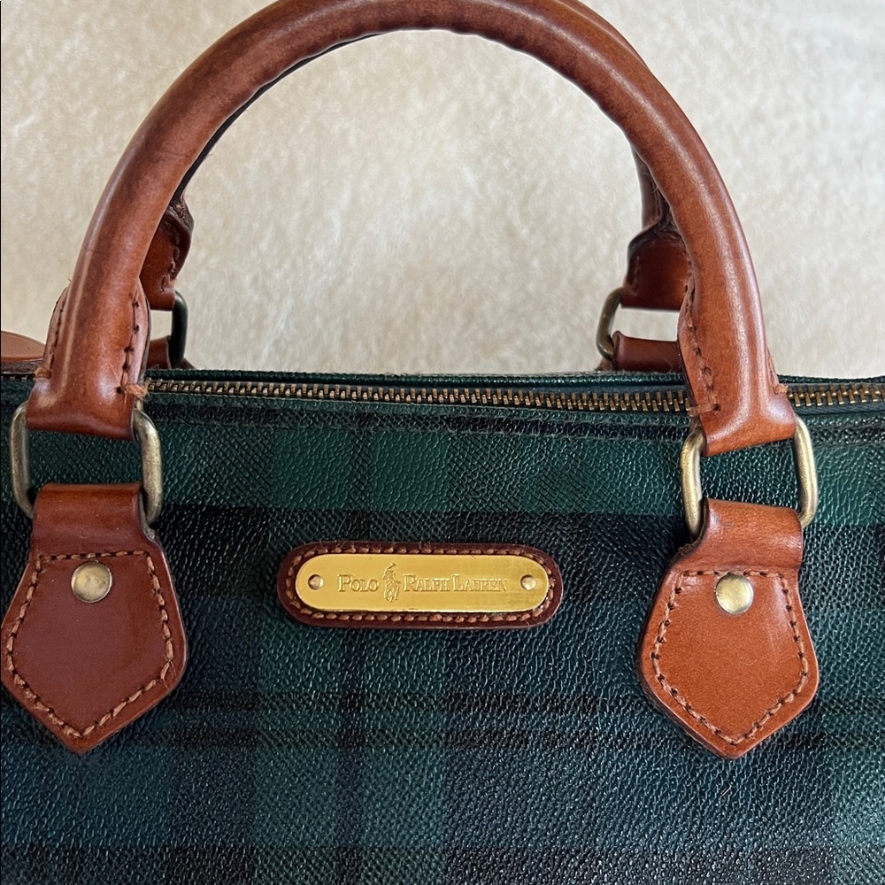 Vintage Polo Ralph Lauren Plaid Handbag - Picture 7 of 16
